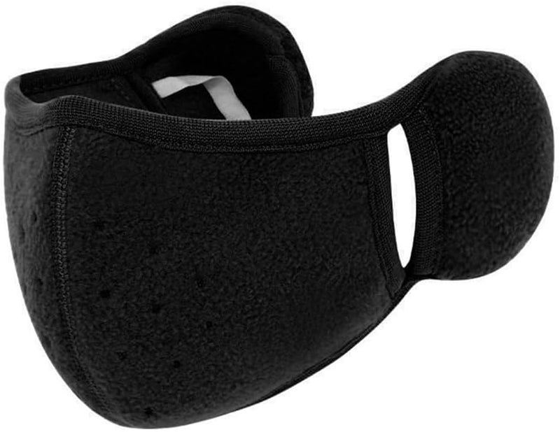 TecHong Womens Winter Warm Windproof Mask with Fluffy Ear Covers - Thick Dustproof Breathable Mouth Cover Half Face Earflaps - Image 1